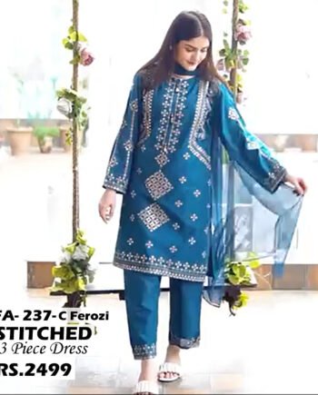 STITCHED 3 piece DRESS FA-237 C ferozi